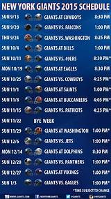 Giants Schedule 2015 Pictures