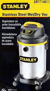 Pictures of Stanley 4 Gallon Stainless Steel Wet Dry Vacuum Sl18301 4b