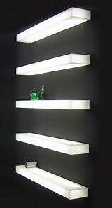 Led Lit Glass Shelves