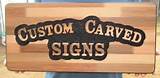 Custom Carved Wood Signs