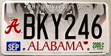 Photos of University Of Alabama License Plate