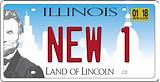 Illinois License Plates Sticker
