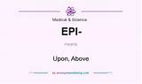 Photos of Epi Meaning Medical