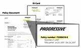 Images of Progressive Online Insurance Card