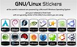 Pictures of Debian Stickers