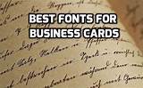 Modern Fonts For Business Cards