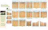 Types Of Wood Fence Panels Photos