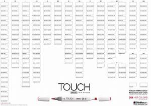 Twin Marker Farbtabelle Mit Touch Brush Listen Und Charts New Color