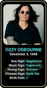 Ozzy Osbourne Famous Sagittarius Zodiac Sagittarius Astrology Zodiac