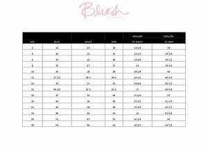 Blush By Hayley Size Chart Luxe Redux Bridal