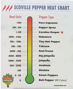 Scoville Heat Rating Chart For Peppers The Foodie Gardener