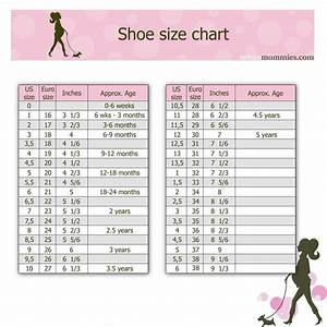 Shoe Size Chart Crochet Pinterest
