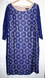  Howard Womens Plus 22w Royal Blue Lace Sheath Dress Nwt Ebay