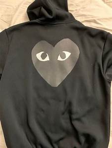 Comme Des Garcons Play Cdg Play Black Heart Black Zip Up Hoodie Grailed