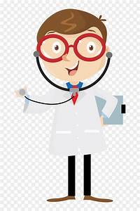 Smiley Doctor With Clipboard And Stethoscope On Transparent Background