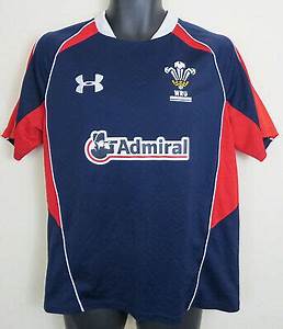 Wales Under Armour Rugby Shirt Wru Admiral Jersey Top Mens Medium