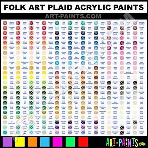 A Poster With Different Colors Of Acrylic Paints And The Words Plaid Folk