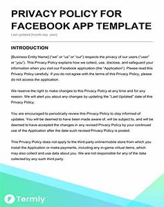 Free Privacy Policy Templates Website Mobile Fb App Termly