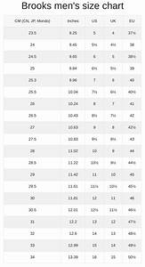 Brooks Men 39 S And Women 39 S Size Chart Runrepeat