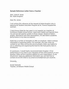 Letter Of Recommendation Template For Student Scholarship Database