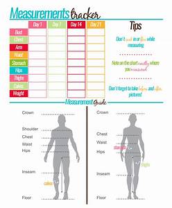 Free Printable Body Measurement Chart For Weight Loss Printable Templates
