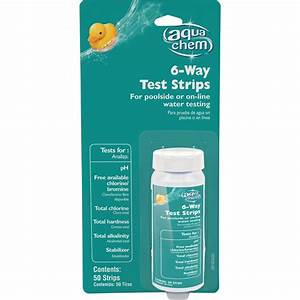 Aqua Chem 50 Pack 6 Way Test Strips In The Pool Test Strips Department