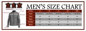 Mens Size Chart Excellent Leather Shop