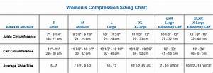 Compression Socks For Women Size Chart