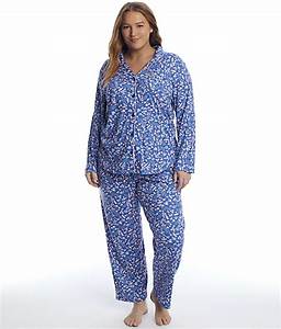  Neuburger Plus Size Denim Ditsy Knit Pajama Set Reviews Bare