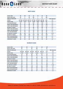 Aqua Lung Wetsuit Size Chart Printable Pdf Download