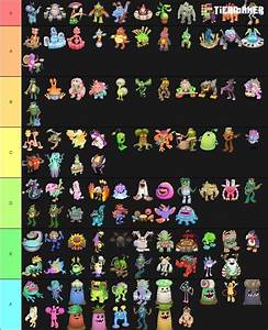 My Singing Monsters Tier List Based On Sound Rare Wubbox Is B R