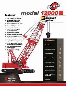 Manitowoc 12000 Load Chart Specification Cranepedia