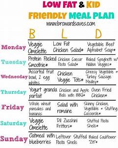 Low Fat And Kid Friendly Weekly Meal Plan Low Fat Meal Plan Kids