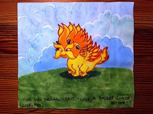 Daily Napkins Sun Dragon From Dragonvale For Archer