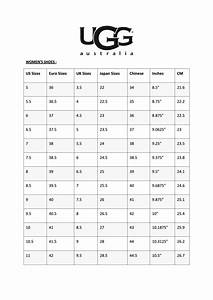 Ugg Size Chart Printable Pdf Download