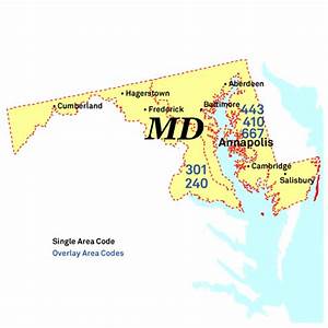 Area Codes In Maryland