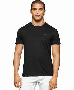 Calvin Klein Slade Solid T Shirt In Black For Men Lyst