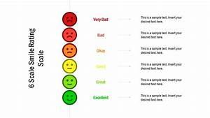 6 Scale Smile Rating Scale Powerpoint Template Slidemodel