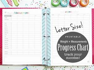 progress chart weight loss printable planner tracker etsy