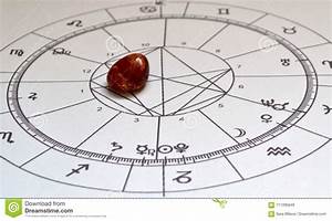 Astrology Chart Red Jasper Natural Stone Crystal Natal Chart Stock