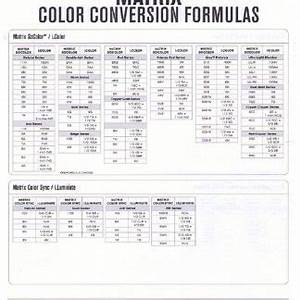 Matrix Hair Color Conversion Chart Page 1 Discontinued Beauty