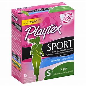 Playtex Sport Super Absorbency Plastic Unscented Tampons 18 Ct Shipt