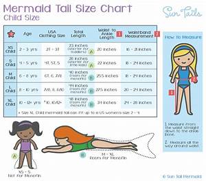 New Mermaid Costume Size Charts Hurrah Sun Mermaid