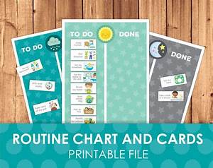 To Do Chart For Kids Daily Routine Printable Chart Cards Etsy