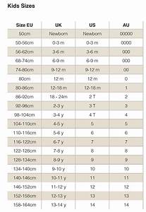 Children S Sizes Sewing Measurements Size Chart For Kids Charts For