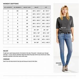 Levi Jeans Women Jeans Size Chart Plus Size Jeans