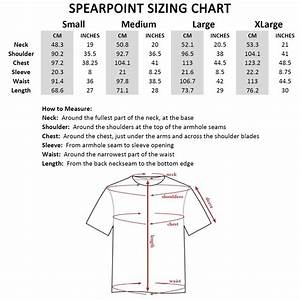 Short Sleeve Crew Shirt Sizing Chart Spearpoint Apparel