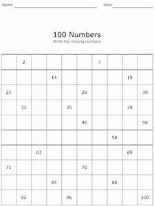 13 Best Images Of Missing Number Grid Worksheets Fill In The Missing