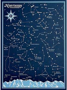 Quot Star Constellations Vintage Northern Hemisphere Chart Print Quot Art