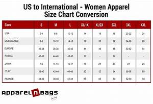 Us To International Women Apparel Size Conversion Chart